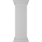 Ekena Millwork 12"W x 40"H Plain Newel Post with Panel, Flat Capital & Base Trim (Installation kit included) NWL12X40PLF0B0 - alternate 2